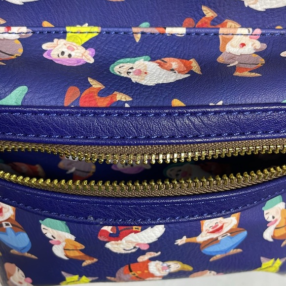 Loungefly Disney Dwarfs Blue Backpack - Picture 7 of 14